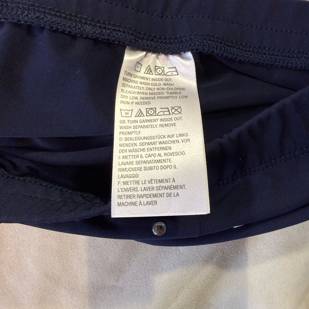 Susan Graver Navy Blue Skirt Silver Studs Polyester Spandex Women XL Elastic - Picture 7 of 9